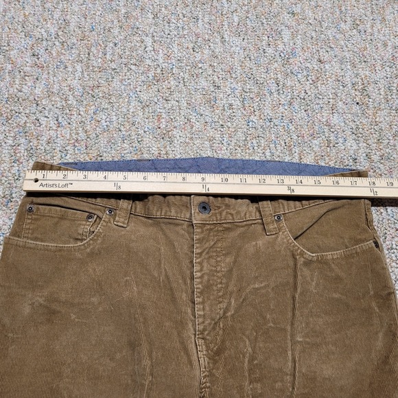 LL Bean Pants Mens 36x30 Brown Corduroy Standard Fit Trousers Hiking Outdoor - Picture 3 of 11